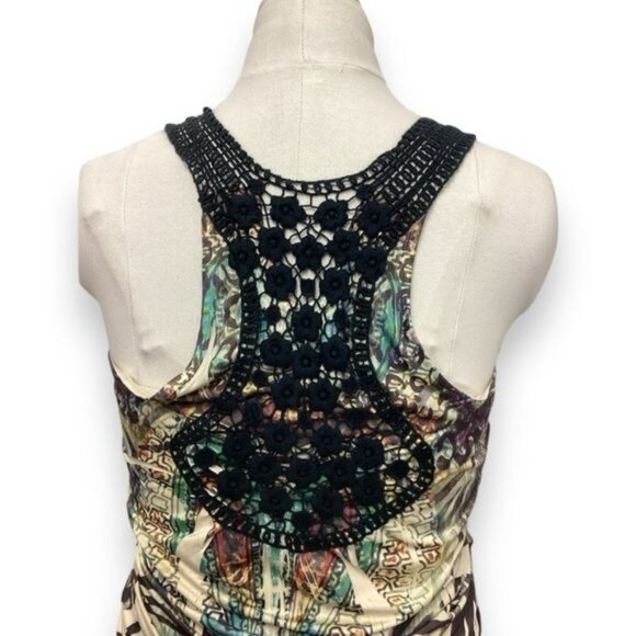 One World Women’s Crochet Lace Racerback Tank Top, Multi, size M - Picture 5 of 8